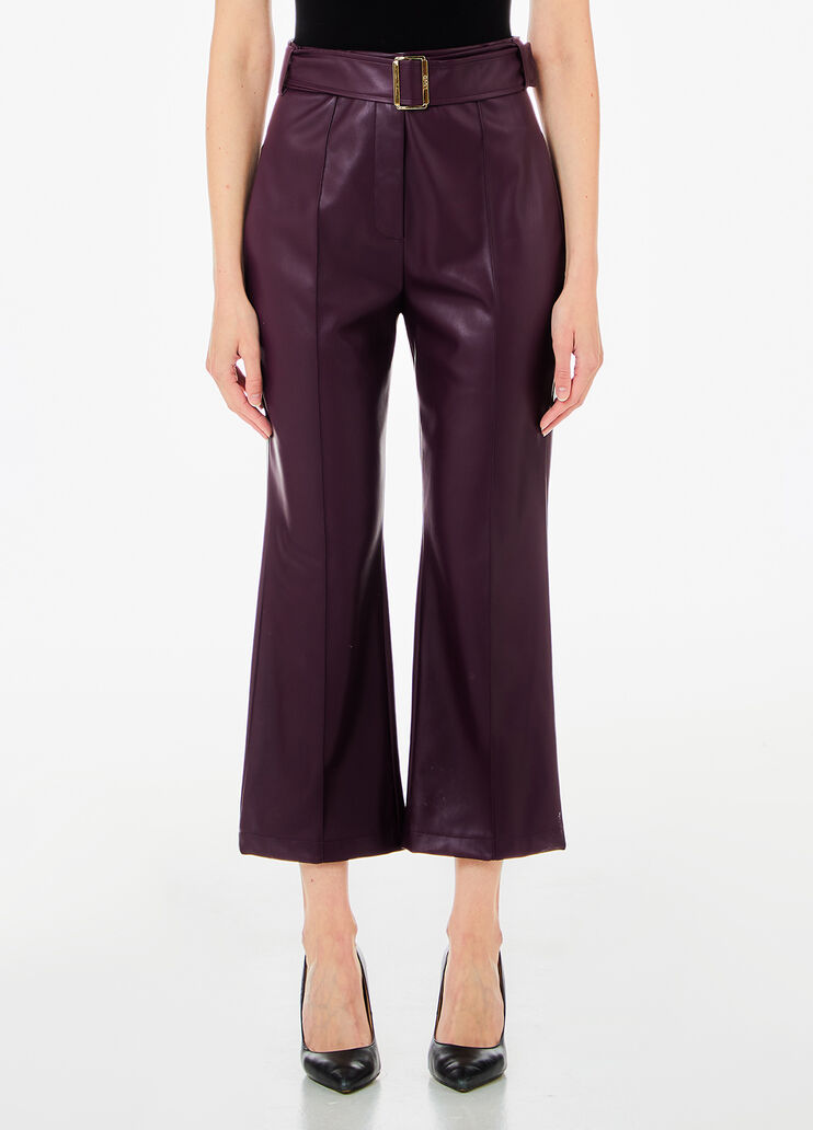 Flare-Hose aus beschichtetem Gewebe violett Liu Jo - medium