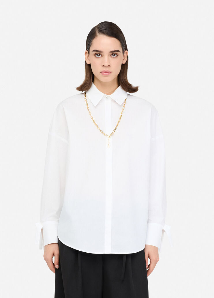 Shirt with bejewelled bows white Liu Jo - medium Shirt with bejewelled bows white Liu Jo - medium