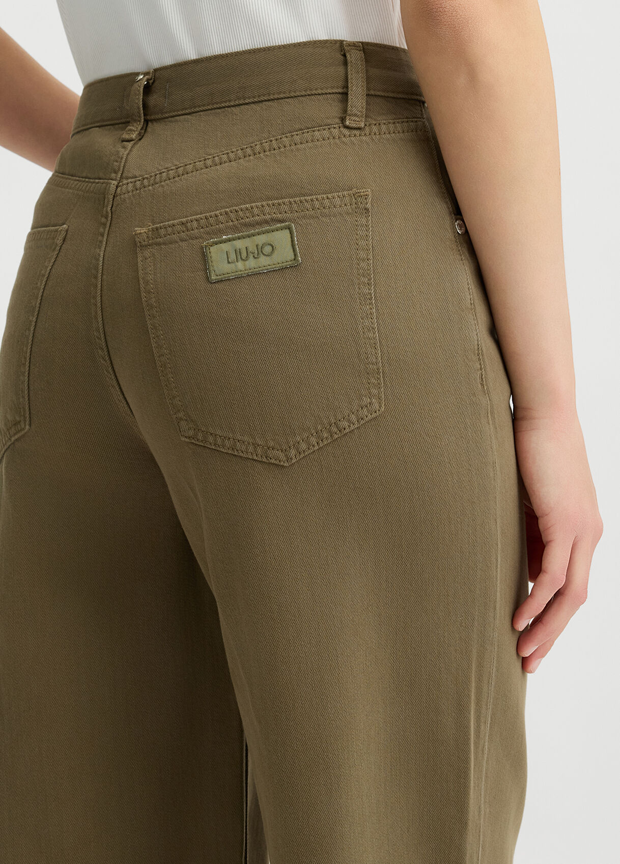 Wide-leg trousers colour green | Liu Jo