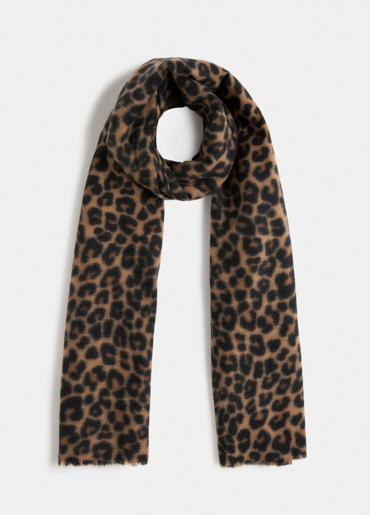 Animal-print stole with brooch animal print Liu Jo - medium