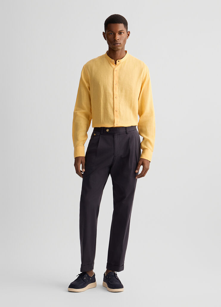 100% linen Mandarin-collar shirt yellow Liu Jo - medium 100% linen Mandarin-collar shirt yellow Liu Jo - medium