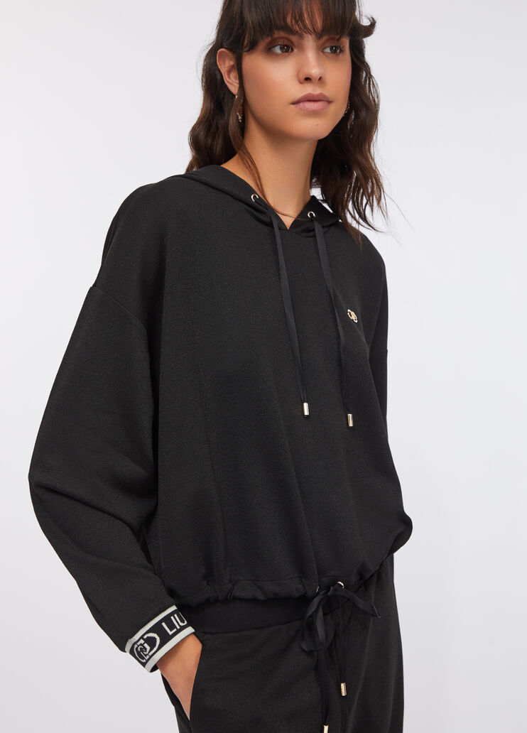 Lurex® hoodie black Liu Jo - medium