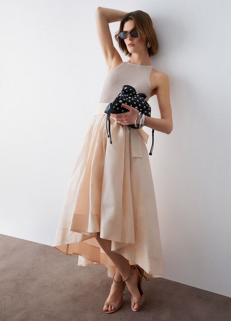 Langes Taftkleid nude Liu Jo - medium