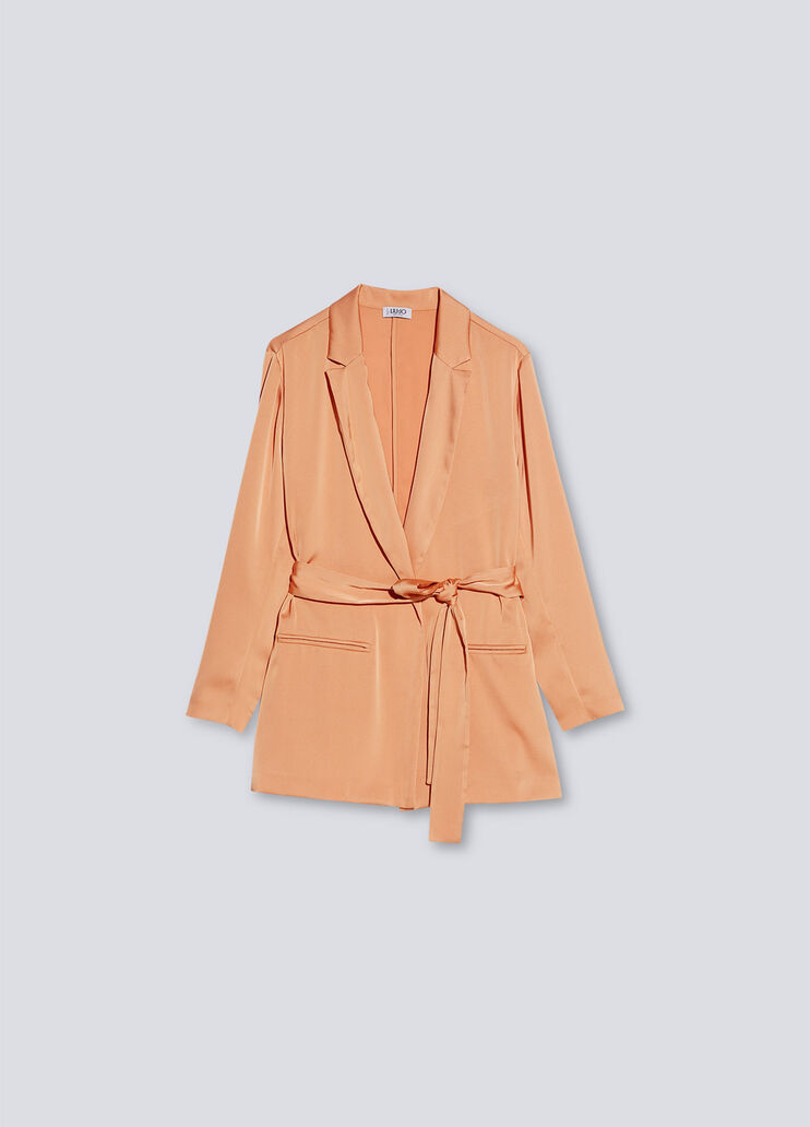 Satinblazer mit Gürtel Sonnenuntergang Liu Jo - large image number 4 Satinblazer mit Gürtel Sonnenuntergang Liu Jo - large image number 4