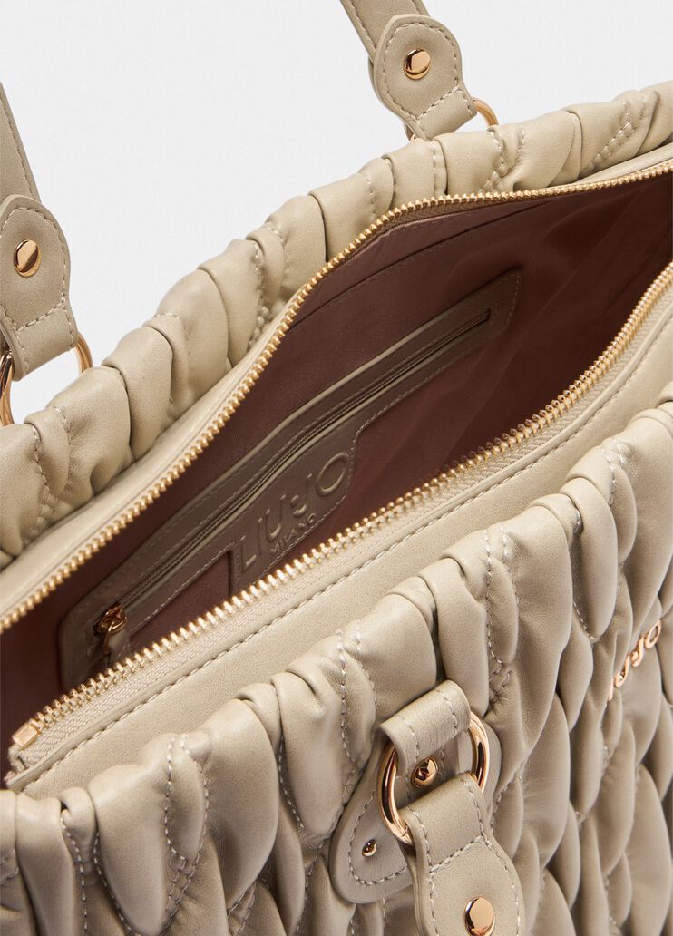 Medium quilted shopping bag  white Liu Jo - large image number 6