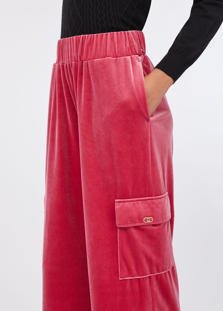 Chenille jogging pants black cherry Liu Jo - large image number 3