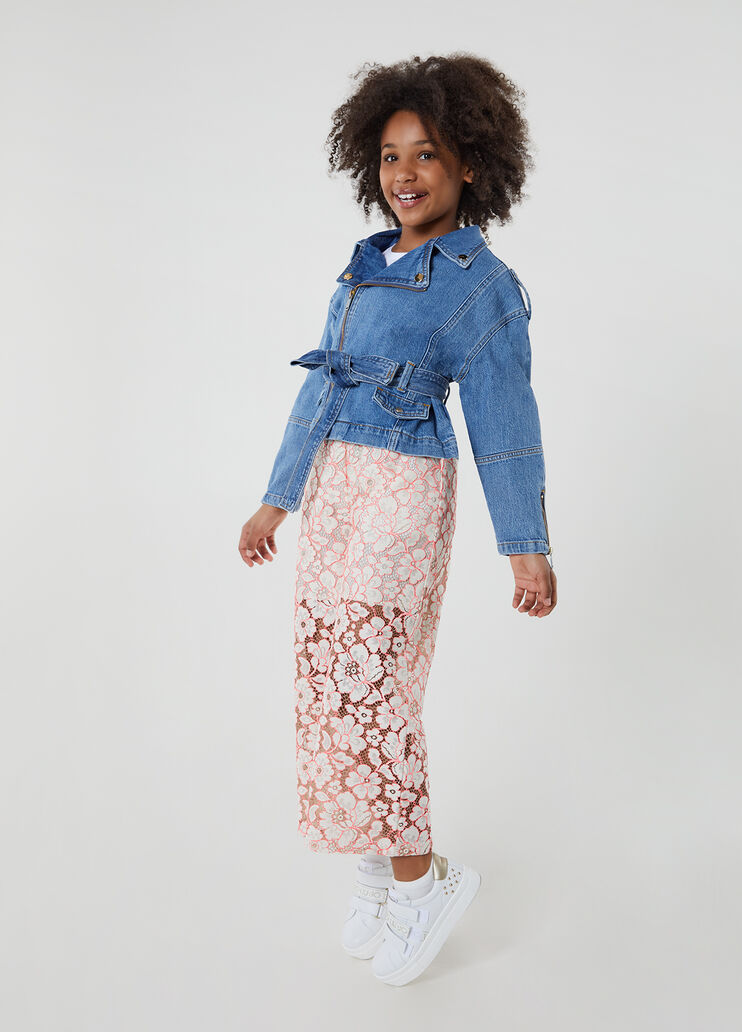 Jeans jacket with belt blue denim Liu Jo - large image number 2