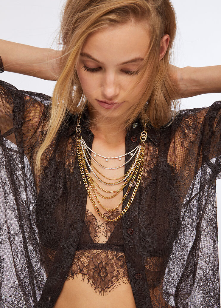 Long multi-strand necklace gold Liu Jo - medium Long multi-strand necklace gold Liu Jo - medium