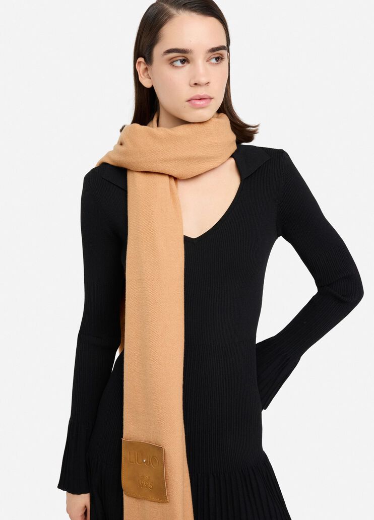 Stole with fringes camel Liu Jo - medium