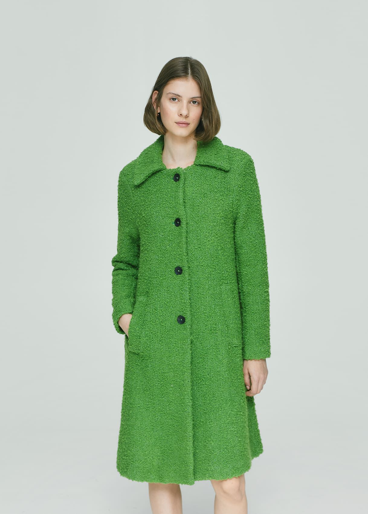 boucle coats and jackets