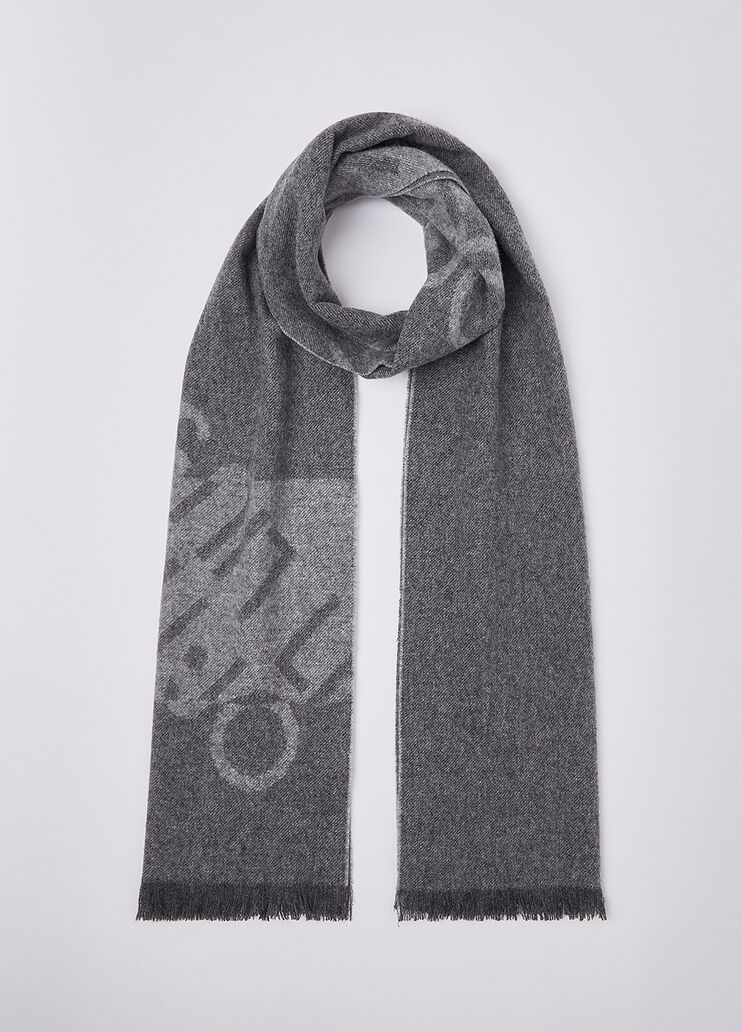 Scarf in wool and cashmere dark grey Liu Jo - medium