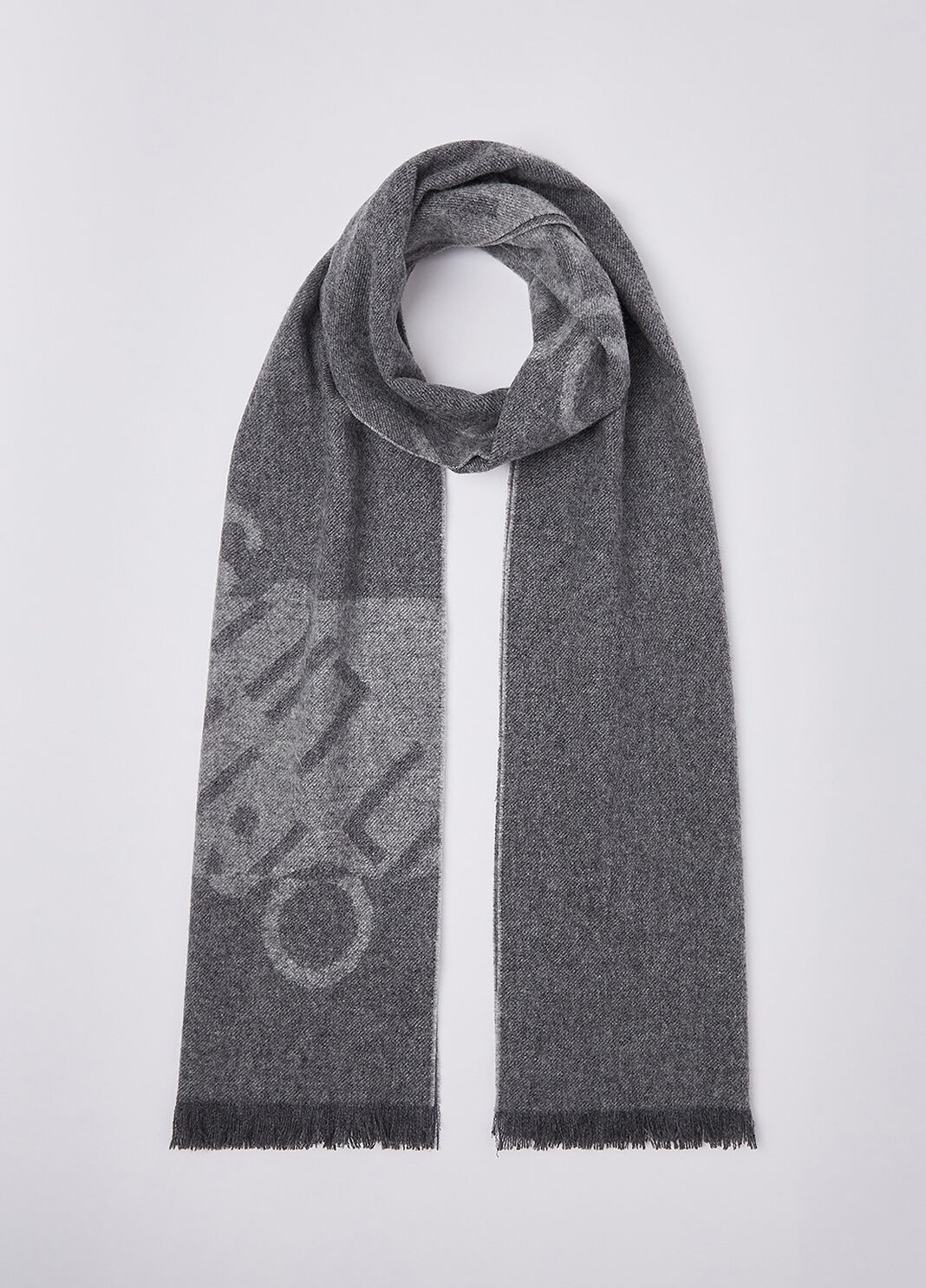 Scarf in wool and cashmere dark grey Liu Jo - large image number 1