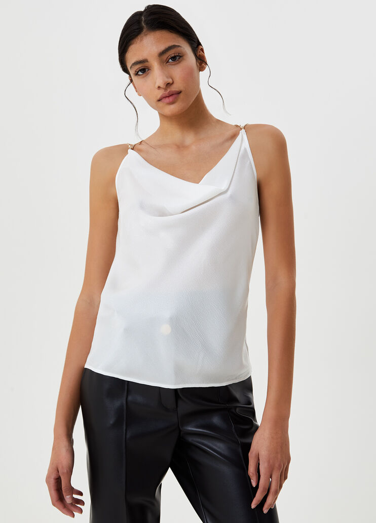 Top with jewel shoulder straps White stars Liu Jo - large image number 0