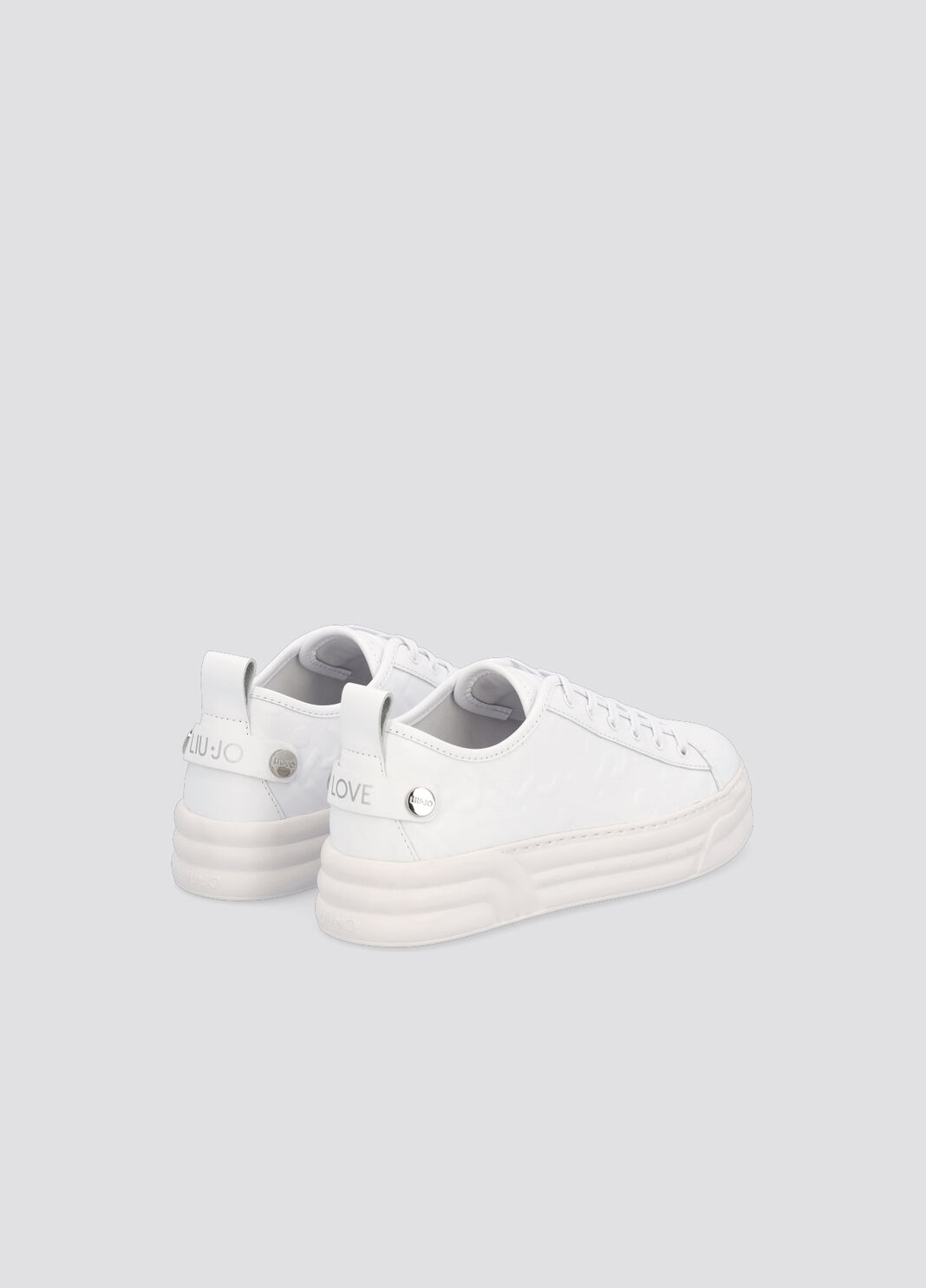 Leather sneakers with logo white Liu Jo - large image number 1
