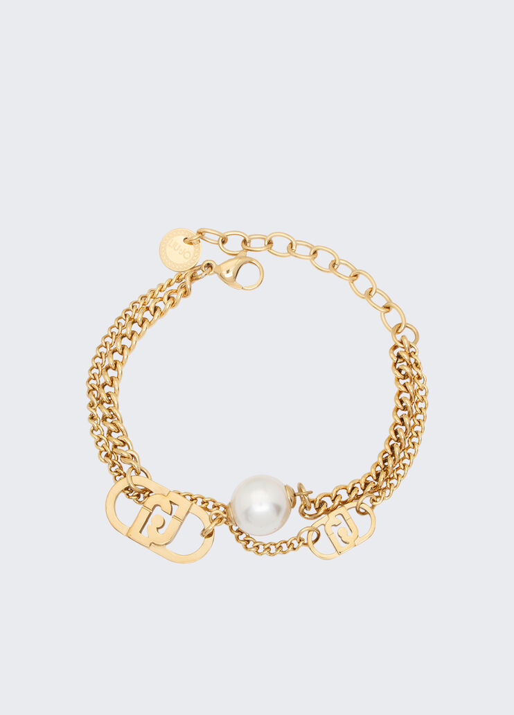 Multi-strand bracelet with pearl gold Liu Jo - large image number 1
