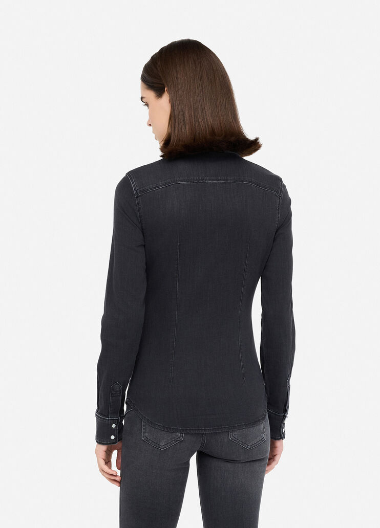 Denim shirt black denim Liu Jo - large image number 1 Denim shirt black denim Liu Jo - large image number 1