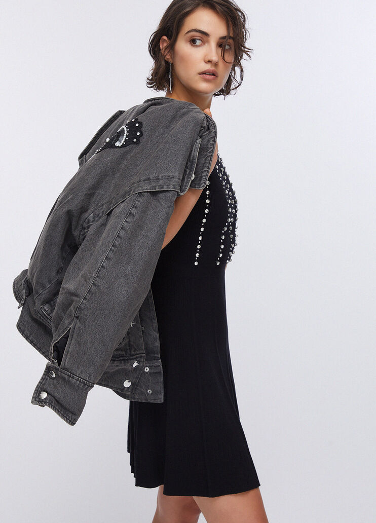 Abito corto in maglia nero Liu Jo - large image number 3