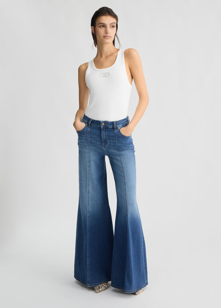High-waisted super-flared jeans dark denim Liu Jo - medium High-waisted super-flared jeans dark denim Liu Jo - medium