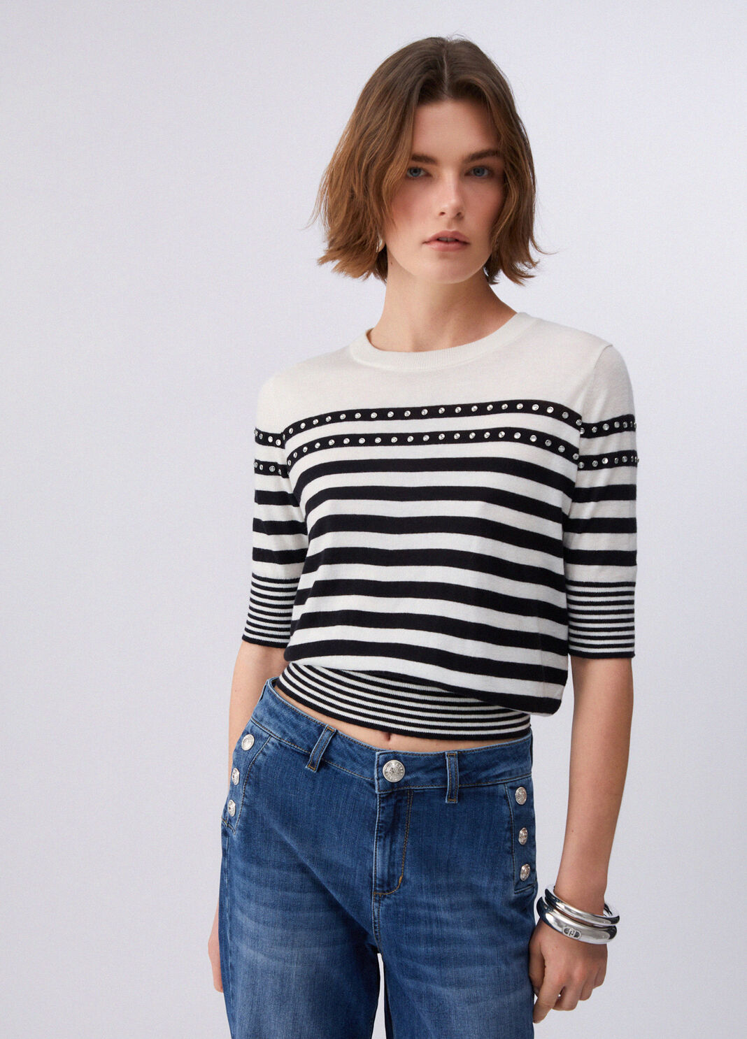 Striped jumper black Liu Jo - large image number 0