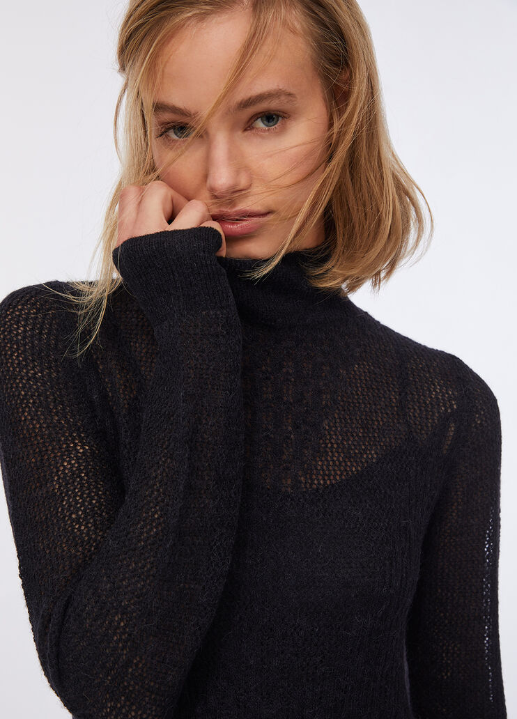 Wool and alpaca dress black Liu Jo - medium