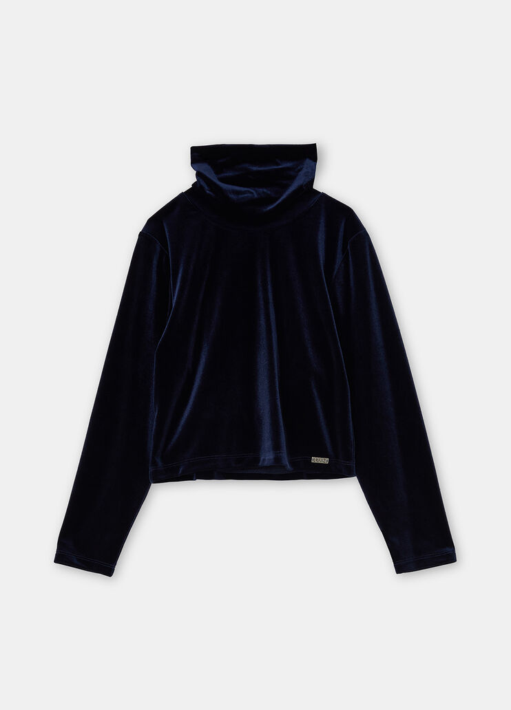 Rollkragenpullover aus Samt blau Liu Jo - medium Rollkragenpullover aus Samt blau Liu Jo - medium