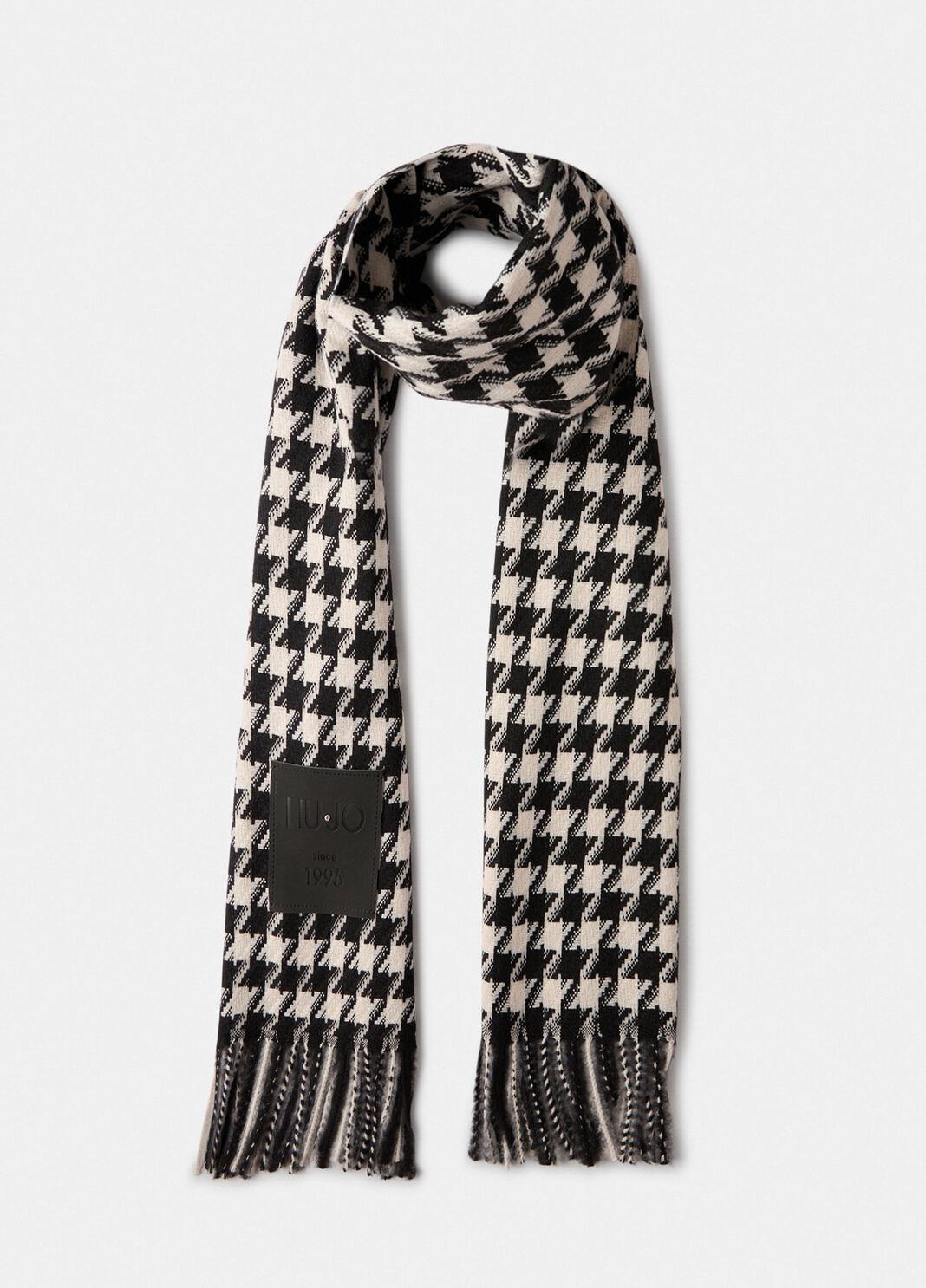 Jacquard-Stola mit Vichy-Muster Schwarz Liu Jo - large image number 0