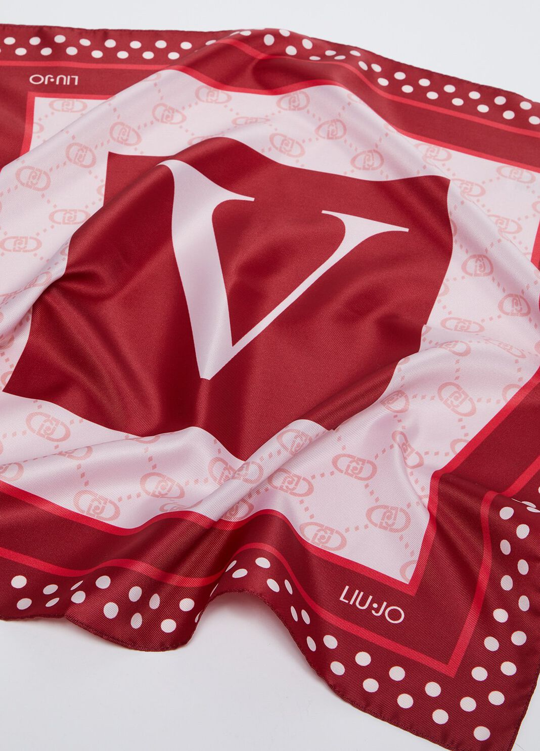 Foulard con lettera V rosso Liu Jo - large image number 3
