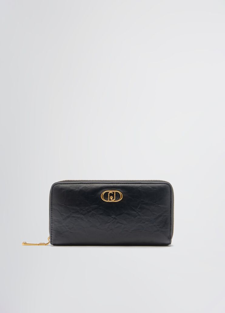 Large LaPuffy wallet black Liu Jo - medium Large LaPuffy wallet black Liu Jo - medium