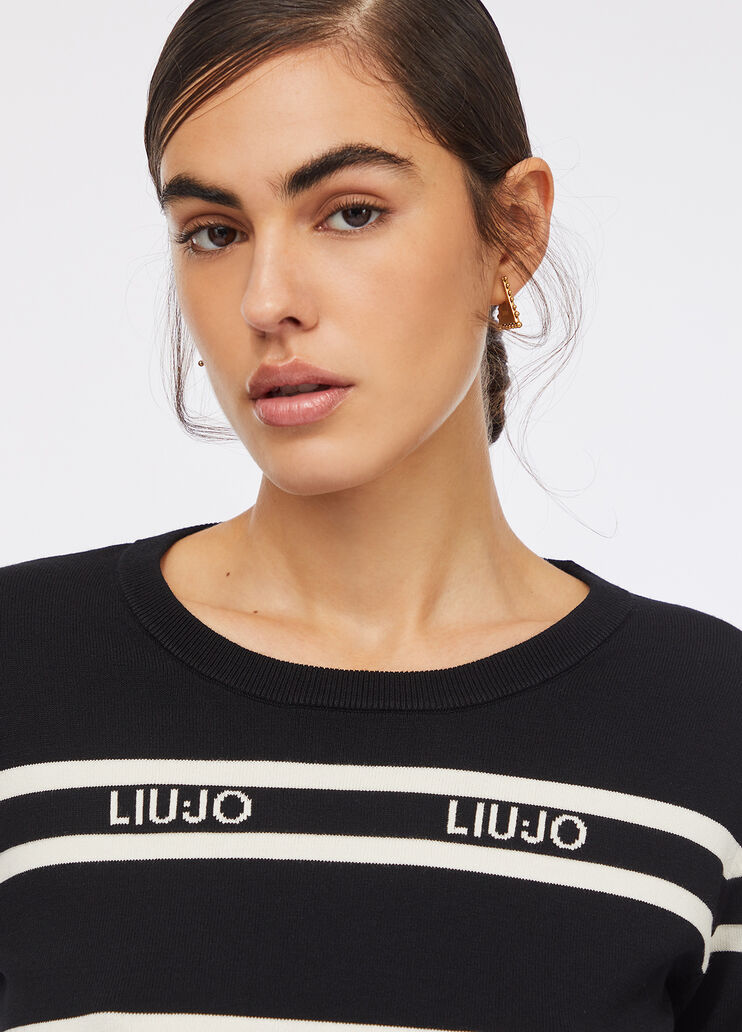 Striped jumper black Liu Jo - medium