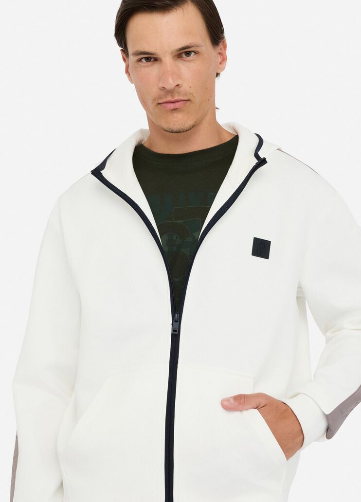 Hooded sweatshirt with zip white Liu Jo - large image number 3 Hooded sweatshirt with zip white Liu Jo - large image number 3