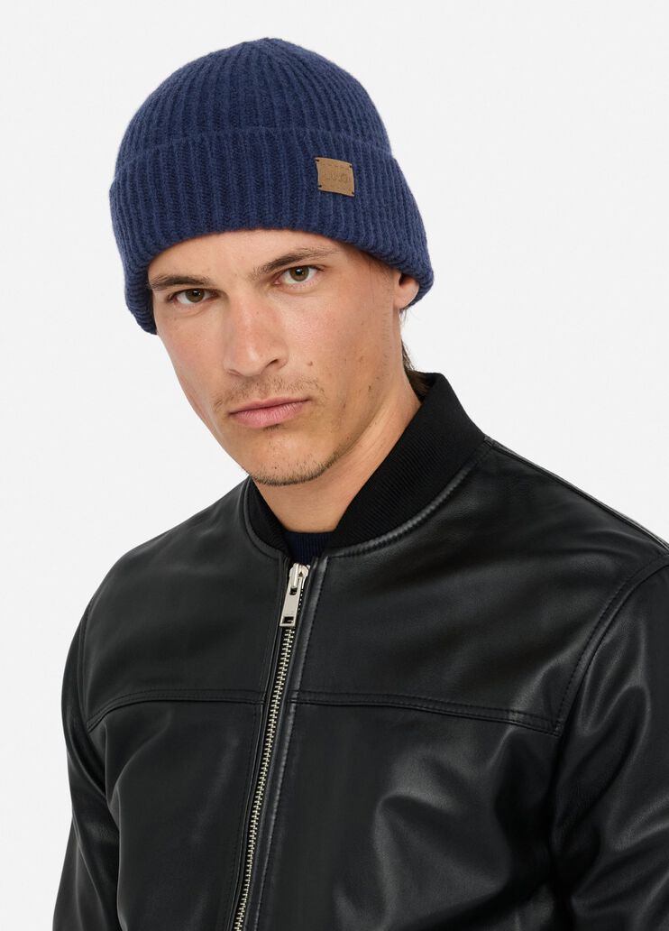 Beanie-Mütze in Rippstrick Dunkelblau Liu Jo - medium Beanie-Mütze in Rippstrick Dunkelblau Liu Jo - medium