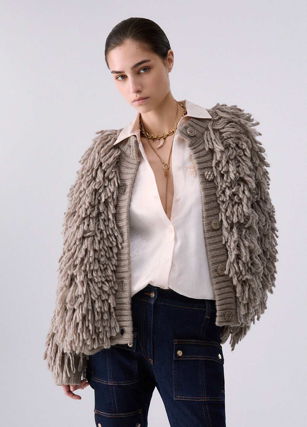 Soft Knit Jacket beige Liu Jo - large image number 0