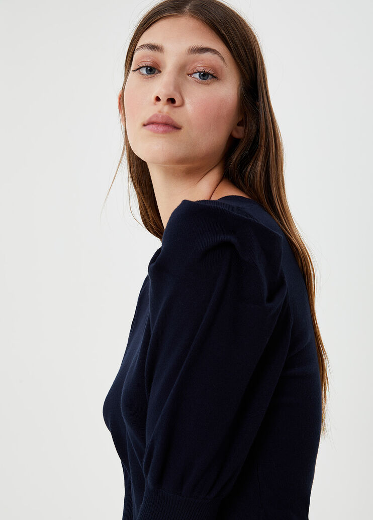 Jumper with puff sleeves Dark blue Liu Jo - large image number 2