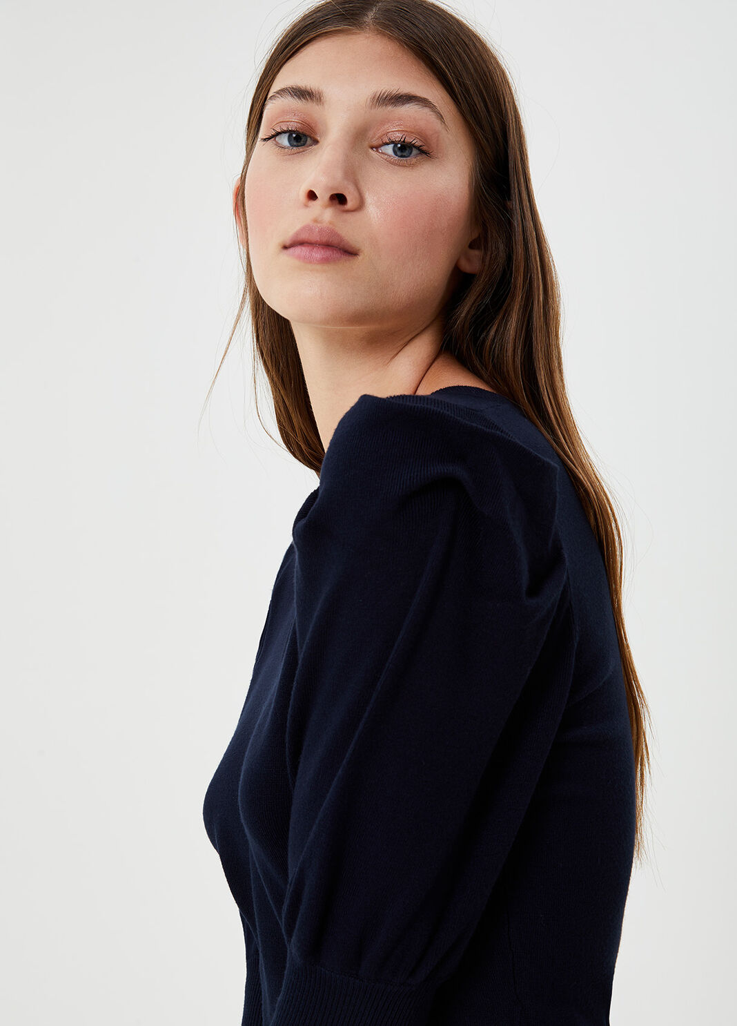 Jersey con mangas abullonadas Azul oscuro Liu Jo - large image number 2