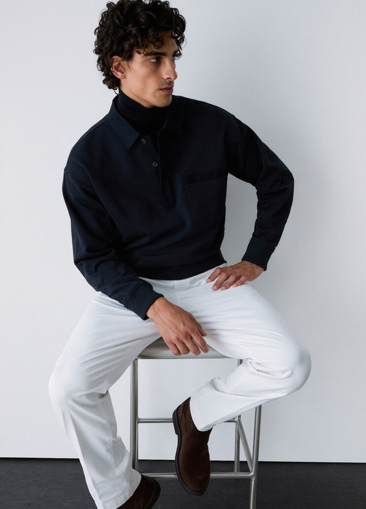Sweatshirt with Collar dark blue Liu Jo - medium