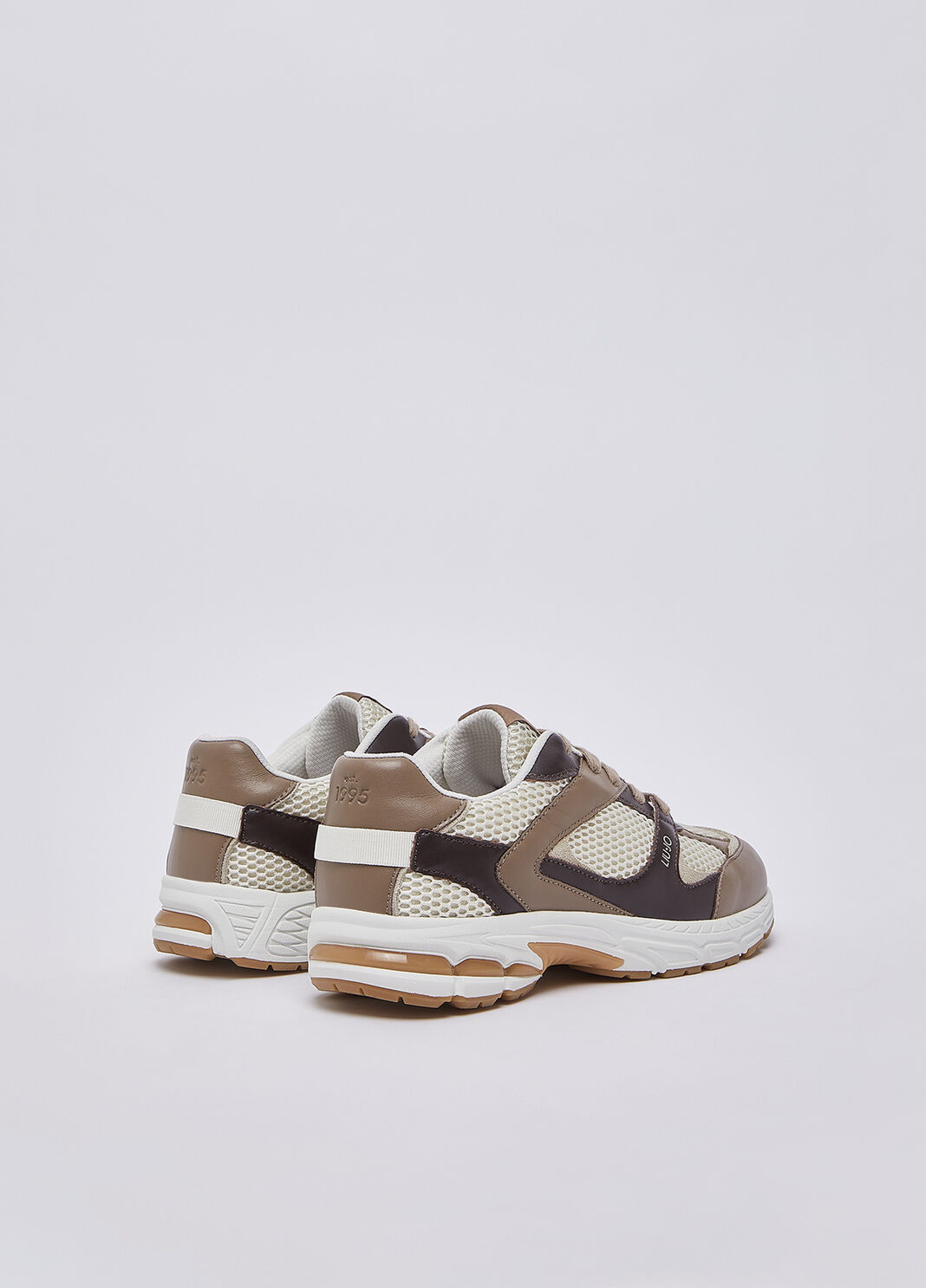 Leather and mesh sneakers beige Liu Jo - large image number 2