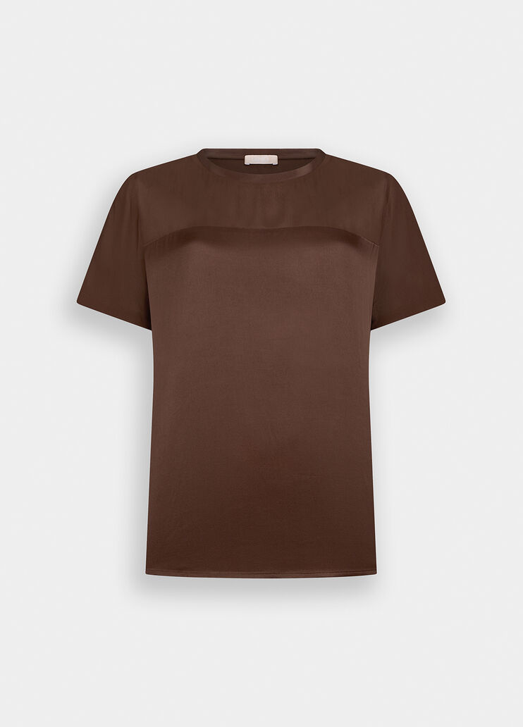 Атласная блузка шоколадный Liu Jo - large image number 6