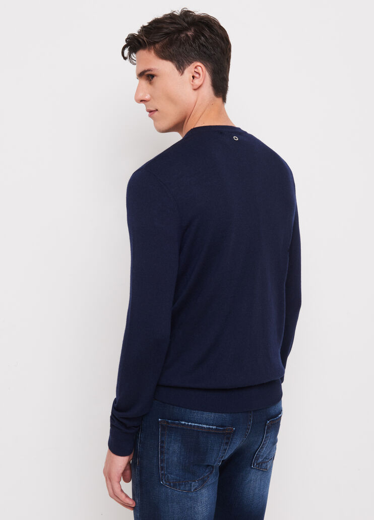 Maglia in misto lana blu scuro Liu Jo - large image number 1 Maglia in misto lana blu scuro Liu Jo - large image number 1