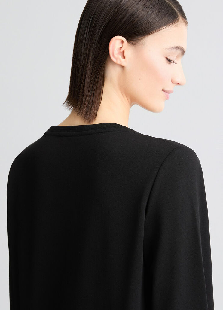 Sweatshirt with logo and gemstones black monogram Liu Jo - large image number 4 Sweatshirt with logo and gemstones black monogram Liu Jo - large image number 4