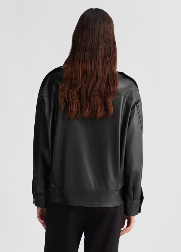 Coated fabric jacket black Liu Jo - large image number 1 Coated fabric jacket black Liu Jo - large image number 1