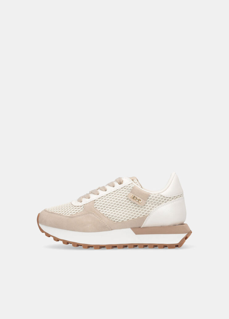 Glitter mesh sneakers milk Liu Jo - large image number 5