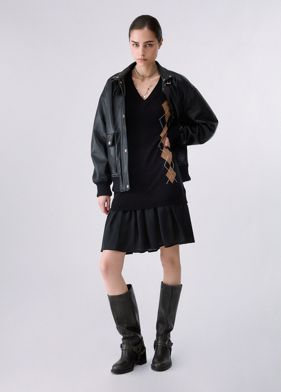 Short knit dress black Liu Jo - large image number 5
