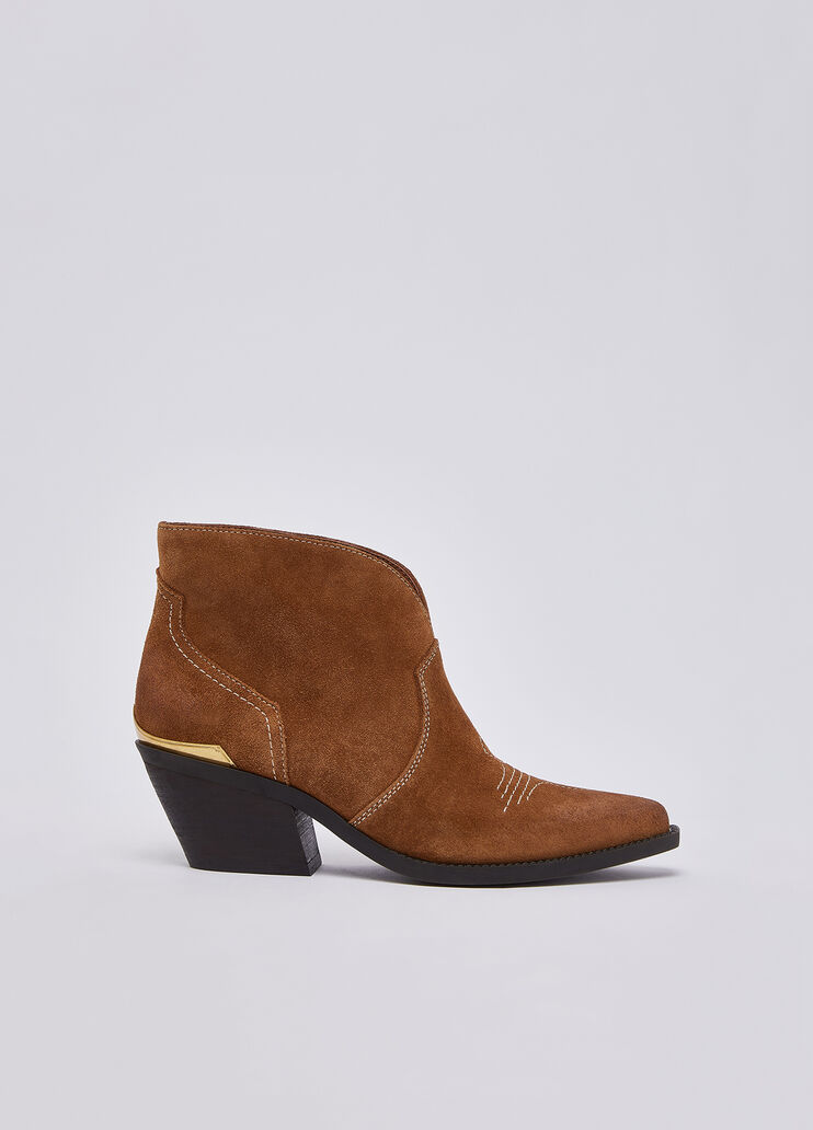 Suede cowboy ankle boots leather colour Liu Jo - medium