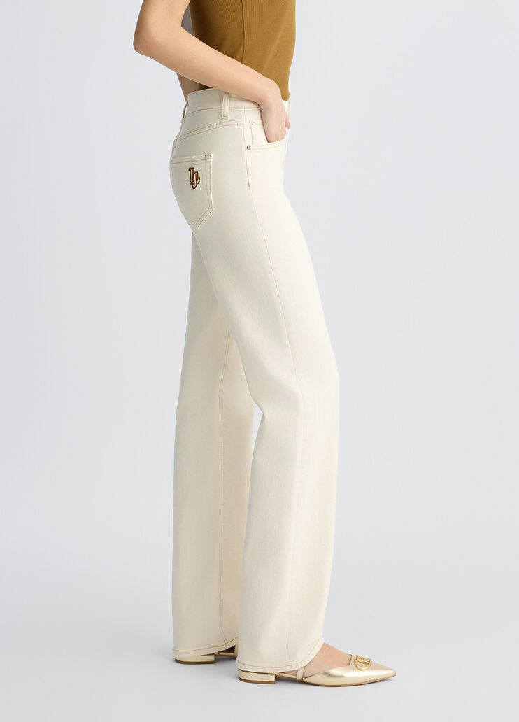 Straight-leg jeans ecru Liu Jo - large image number 3 Straight-leg jeans ecru Liu Jo - large image number 3