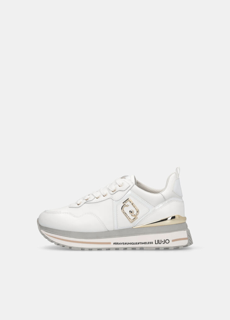 Leather platform sneakers white Liu Jo - large image number 5
