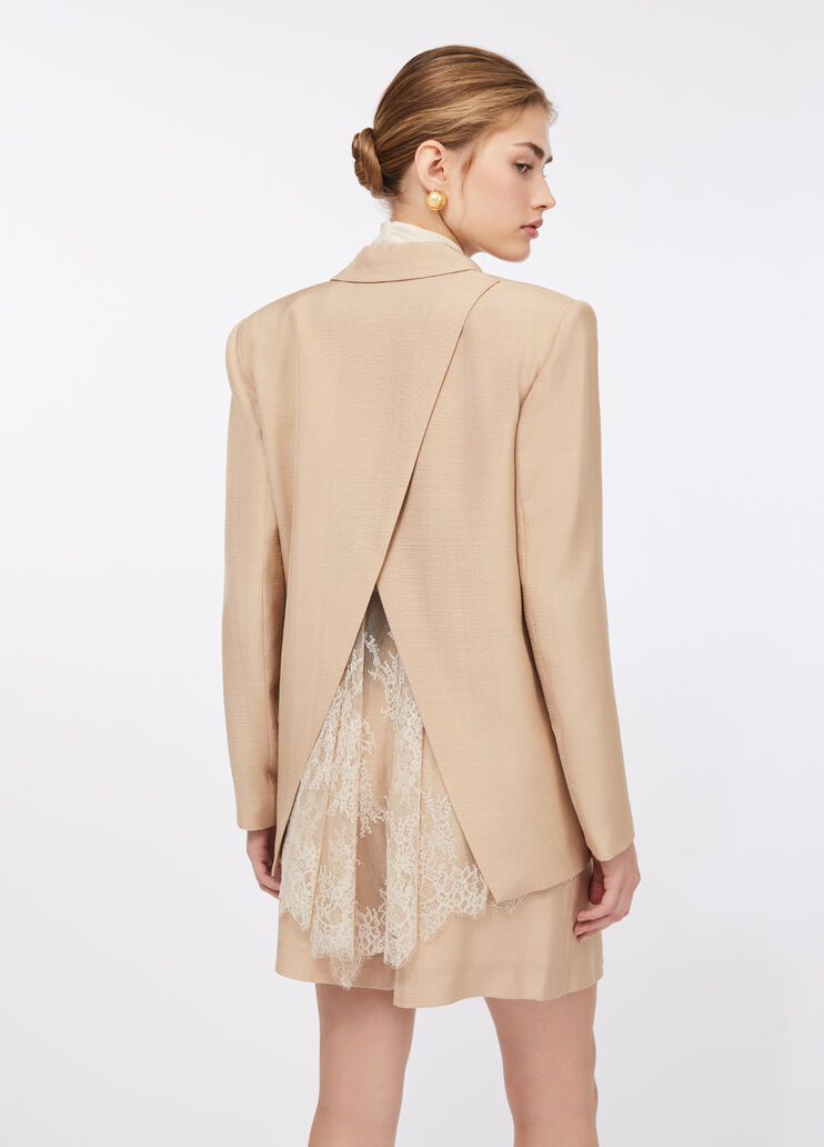 Blazer with lace detailing beige Liu Jo - large image number 1