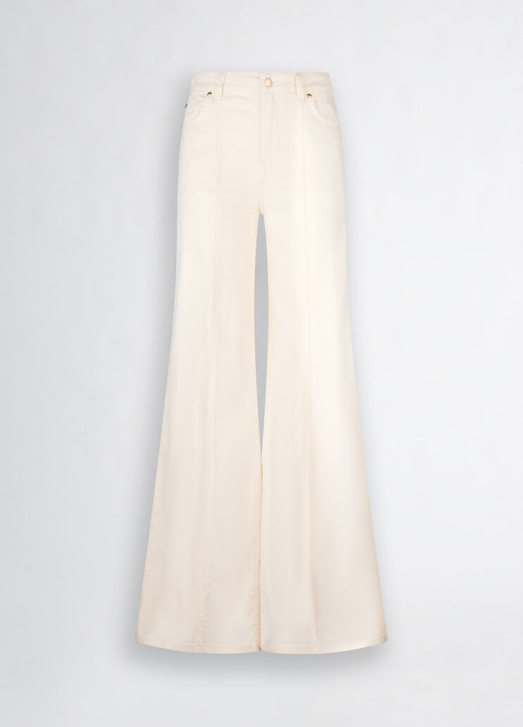 High-waisted super-flared jeans white wool Liu Jo - large image number 6