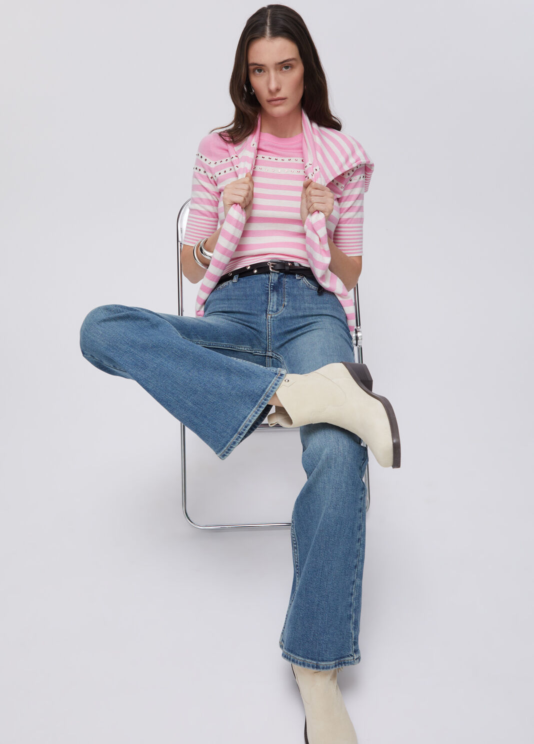 High-rise bootcut jeans blue denim Liu Jo - large image number 2