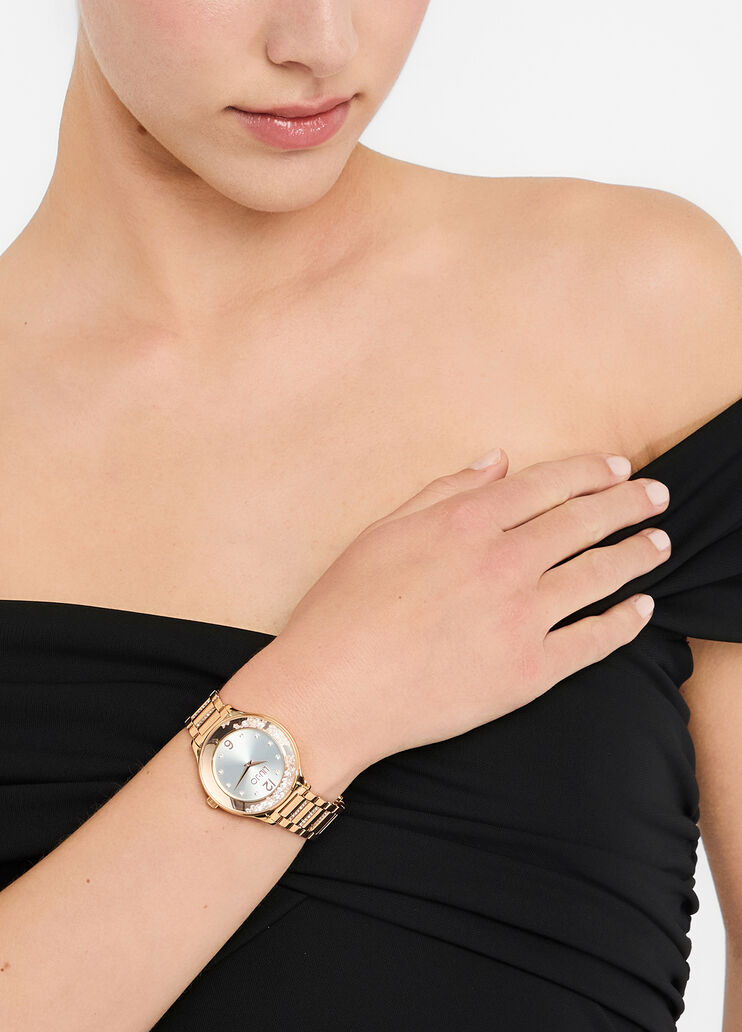 Steel watch with diamantés gold Liu Jo - medium Steel watch with diamantés gold Liu Jo - medium
