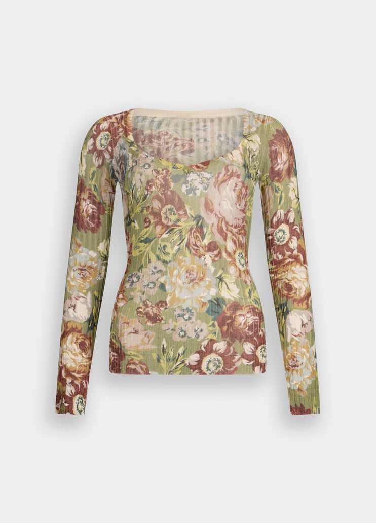 V-neck jumper sanderson print Liu Jo - large image number 6